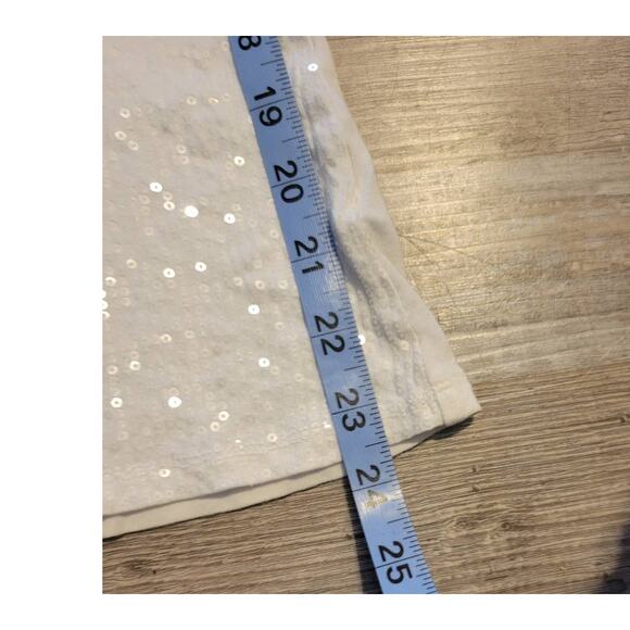 Rue 21 medium womens white sequined tank top - Picture 7 of 7